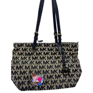 Michael Kors Black Tan Tote Bag Customized